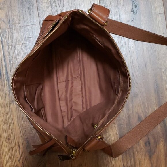 FOSSIL COREY LEATHER CROSSBODY BAG ~ BROWN ~ GREAT USED COND. - Picture 6 of 15